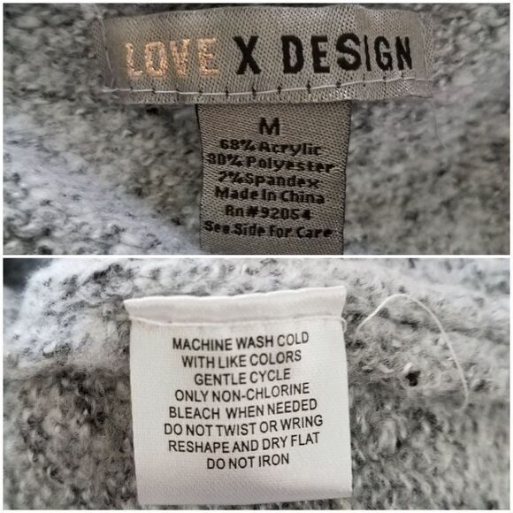 Love by Design Quarter Zip Sweater sz Medium - Picture 7 of 8